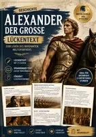 Vorschau - Arbeitsblätter - Alexander der Große – Lückentext mit Wörterbox, Bildern & Lösung Geschichte Unterstufe - Deckblatt