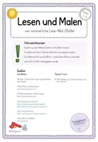 Vorschau - Arbeitsblätter - Lesen und Malen: Sommer (Leseverständnis - Übungen für Kl.1-2) - Seite 1