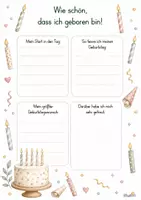 Vorschau - Mal- und Bastelvorlagen - Geburtstagsrituale – Vorlage Klasse 1–4 kostenlos - Seite 3