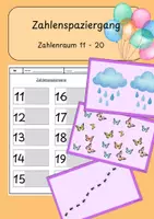 Vorschau - Arbeitsblätter - Zahlenspaziergang Zahlenraum 11 - 20 - Deckblatt