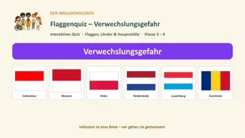Vorschau - Quiz - Flaggenquiz Ähnliche Flaggen erkennen - Interaktiv - Deckblatt