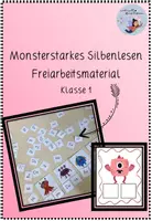 Vorschau - Spiele - Silbenlesen mit Monsterchen - Freiarbeit Klasse 1 - Deckblatt