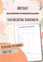Vorschau - Arbeitsblätter - Selbsteinschätzung Sozialverhalten | Reflexionsvermögen stärken | Klasse 5 - Deckblatt
