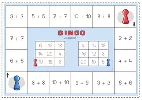 Vorschau - Spiele - Bingo Brettspiele zum Verdoppeln und Halbieren bis 20 - Seite 1