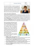 Vorschau - Arbeitsblätter - Ernährung: Gesunde Ernährung mit Lösung - Seite 1