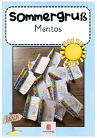 Vorschau - Mal- und Bastelvorlagen - Sommergruß für Schüler*innen mit. Mentos - Deckblatt