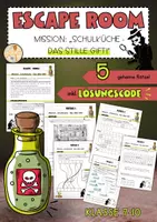 Vorschau - Unterrichtsreihen - Escape Room | Mission: Schulküche - Das stille Gift! - Deckblatt