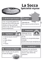 Aperçu - Feuilles d'exercices - Qu’est-ce que la socca ? Fiche lecture élèves - Page 1
