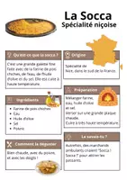 Aperçu - Feuilles d'exercices - Qu’est-ce que la socca ? Fiche lecture élèves - Page de couverture