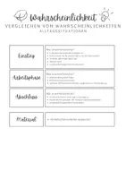 Vorschau - Arbeitsblätter - Wahrscheinlichkeit I Alltagssituationen I Wahrscheinlichkeiten vergleichen - Seite 2