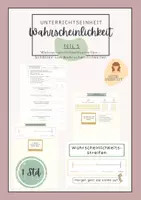 Vorschau - Arbeitsblätter - Wahrscheinlichkeit I Wahrscheinlichkeitsstreifen I Schätzen - Deckblatt