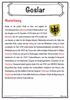 Goslar LĂŒckentext mit Wortspeicher Hörverstehen und Suchsel ...