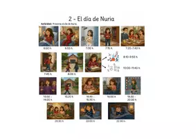 Vorschau - Arbeitsblätter - Describir el día de alguien - 13 opciones - Seite 1