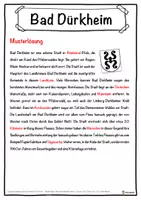 Bad DĂŒrkheim LĂŒckentext mit Wortspeicher Hörverstehen und Suchsel ...