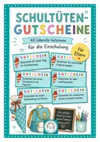 Vorschau - Mal- und Bastelvorlagen - Gutscheine zur Einschulung & für die Schultüte - Deckblatt
