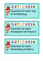 Vorschau - Mal- und Bastelvorlagen - Gutscheine zur Einschulung & für die Schultüte - Seite 1