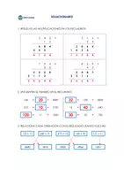 Vista previa - Hojas de trabajo - Ficha de Trabajo Multiplicación por 2 Cifras - 4to Primaria (Con Solucionario) - página 1