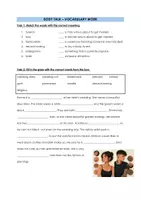 Vorschau - Arbeitsblätter - Body Talk Vocabulary Work (More 4 Unit 9) Tattoos + Piercings - Seite 1