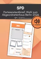 Vorschau - Arbeitsblätter - SPD Partei-Abgeordnetenhauswahl Berlin 2026 (+ Audioaufnahme) - Deckblatt