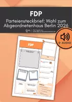 Vorschau - Arbeitsblätter - FDP Partei-Abgeordnetenhauswahl Berlin 2026 (+ Audioaufnahme) - Deckblatt