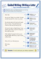 Vorschau - Arbeitsblätter - Merkblatt Guided Writing: How to write a (in)formal letter / Briefe schreiben - Seite 1