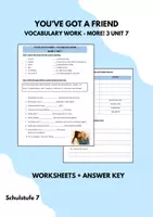Vorschau - Arbeitsblätter - YOU'VE GOT A FRIEND Vocabulary Work Friendship (More 3 Unit 7) - Deckblatt