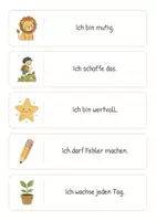 Vorschau - Poster - Mutmacher des Tages 🌈 50 Affirmationskarten für den Morgenkreis | tägliches Ritual für Selbstvertrauen | Grundschule Klasse 1 bis 4 (DaZ) - Seite 1