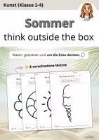 Vorschau - Arbeitsblätter - think outside the box Sommer - Das ist kein... Weitermalbild - Deckblatt