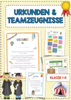 Vorschau - Anderer Materialtyp - 14 Urkunden und Zusatzzeugnisse für Klasse 1-6 - Das wahre Zeugnis - Deckblatt