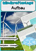 Vorschau - Arbeitsblätter - Windkraftanlage Aufbau: Funktion, Rotor & Generator - Deckblatt