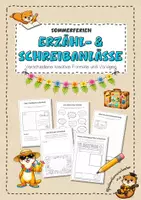 Vorschau - Arbeitsblätter - kreative Erzähl- und Schreibanlässe Sommerferien Ferien⎪Deutsch - Deckblatt