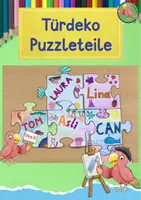Vorschau - Mal- und Bastelvorlagen - Türdeko Puzzle, Kunst Grundschule, Gemeinschaftsbild - Deckblatt