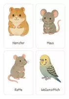 Vorschau - Poster - Tier-Bildkarten 🐾 70 Wortschatzkarten für Deutsch & Sachunterricht | Haustiere, Bauernhof, Zoo & Wald | Grundschule Klasse 1 bis 4 (DaZ) - Seite 3