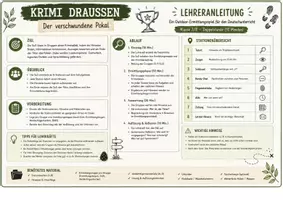 Vorschau - Stundenentwürfe - Deutsch Unterricht - Draußen Krimi - Seite 1