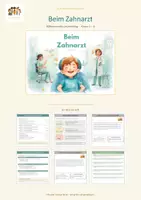 Vorschau - Arbeitsblätter - Beim Zahnarzt - Differenziertes Leseheft - Deckblatt
