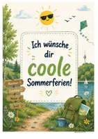 Vorschau - Mal- und Bastelvorlagen - Feriengruß - Coole Sommerferien - Seite 3