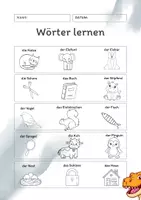 Vorschau - Arbeitsblätter - Dino-Wortschatz - Seite 1