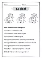 Vorschau - Arbeitsblätter - Logicals: Leserätsel für 1. und 2. Klasse - Seite 1
