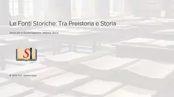 anteprima - Presentazioni / Lavagne - Le Fonti Storiche: Tra Preistoria e Storia - Pagina di copertina