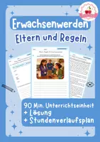 Vorschau - Stundenentwürfe - Erwachsenwerden, Freundschaft & Abgrenzung | XXL-Materialpaket Ethik Klasse 7–9 - Seite 1