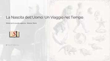 anteprima - Presentazioni / Lavagne - La Nascita dell'Uomo: Un Viaggio nel Tempo - Pagina di copertina