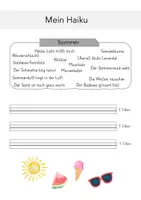 Vorschau - Arbeitsblätter - Haiku schreiben - kreativer Schreibanlass - Seite 3