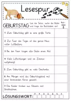 Vorschau - Arbeitsblätter - Mini-Lesespur Geburtstag (1. Klasse - "druckfreundlich") - Seite 3
