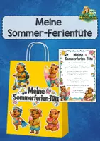 Vorschau - Mal- und Bastelvorlagen - Ferien-Plaudertasche: Sommerferien-Tüte mit Capybara-Sticker - Deckblatt