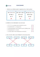 Vista previa - Hojas de trabajo - Ficha de Trabajo Operaciones Combinadas y Jerarquía - 5to Primaria (Con Solucionario) - página 1