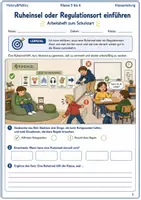 Vorschau - Arbeitsblätter - Ruheinsel oder Regulationsort einführen Arbeitsheft Klasse 5 bis 6 Schulstart ruhig werden und Hilfe nutzen - Deckblatt