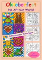 Vorschau - Arbeitsblätter - Pop Art Oktoberfest – Ausmalbilder im Stil von Andy Warhol - Malvorlagen - Deckblatt