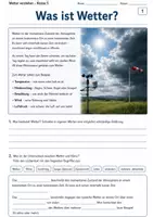 Vorschau - Arbeitsblätter - Wetter verstehen Klasse 5 - Seite 1