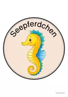 Vorschau - Mal- und Bastelvorlagen - Seepferdchenklasse - Wand- und Türdeko | Klassenraumdekoration (Klassentier) - Seite 3