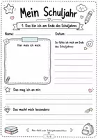 Vorschau - Arbeitsblätter - Mein Schuljahr - kleines Arbeitsheft (Reflexion) - Seite 1